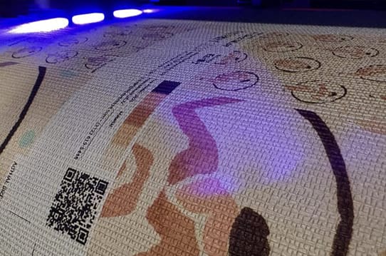 Photo of a colorful wallpaper interior