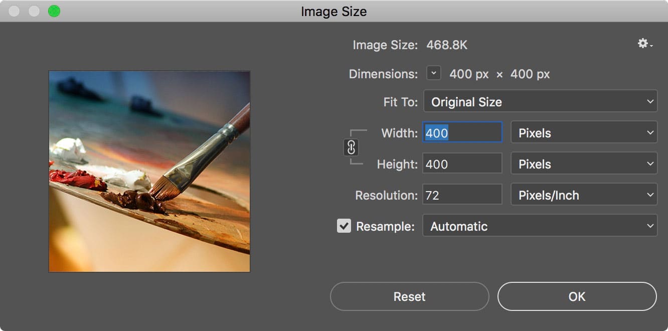 resolution in photoshop