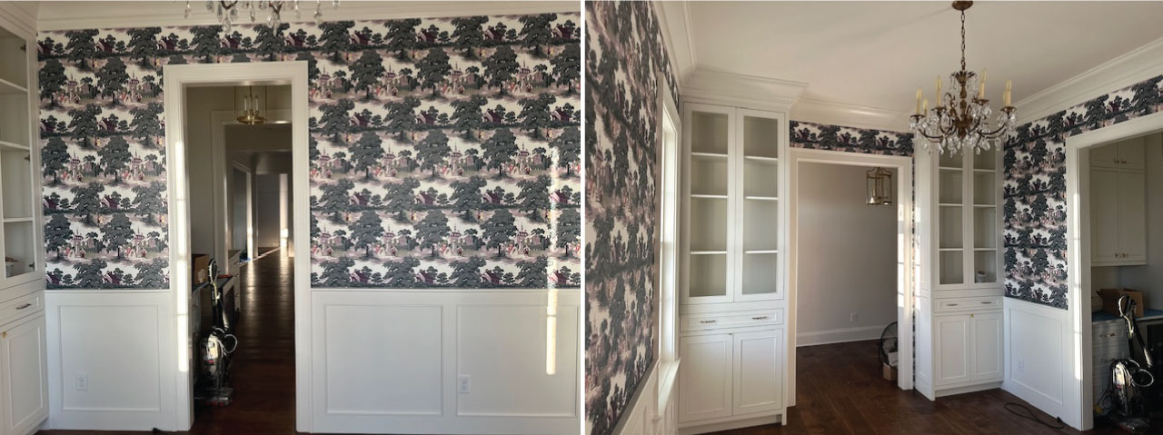 View of other rooms with wallpaper